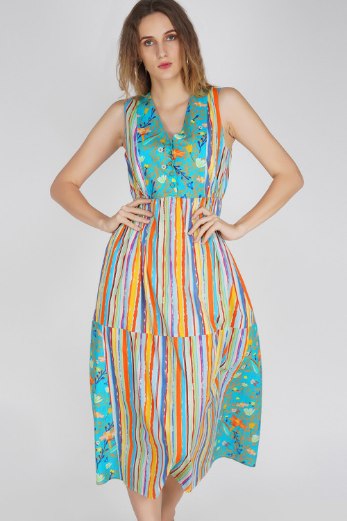 Lana Dress - Studio Stripe - Benares Fashion